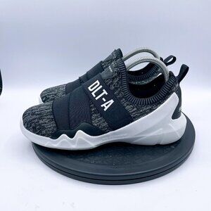 Skechers DLT-A Static Flare Black, white slip on sneakers women's shoes size 8